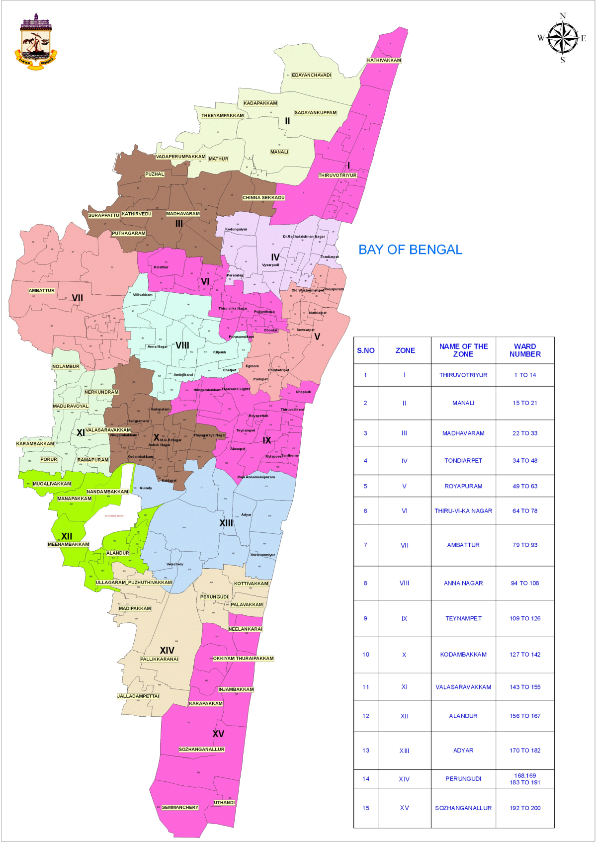 Map of Chennai